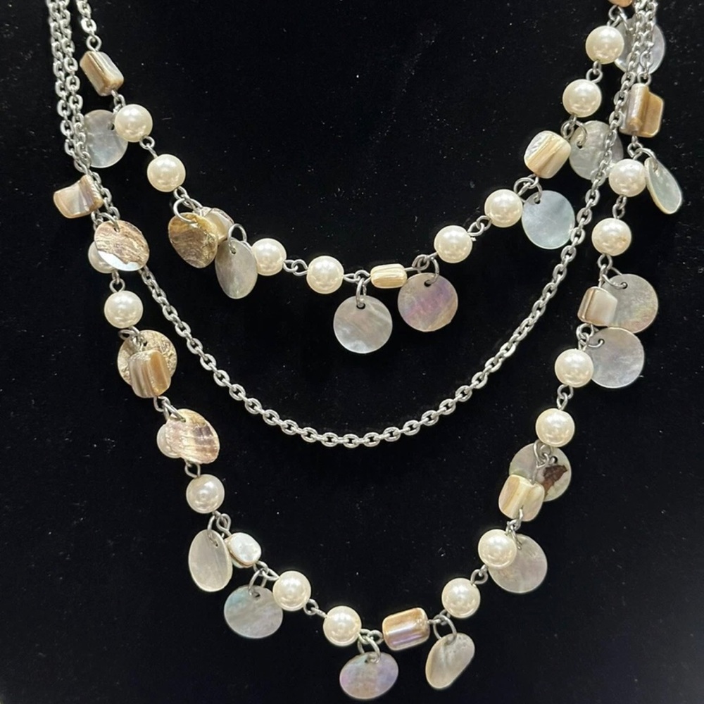 Elegant Silver and Pearl Necklace premiere designs coastal